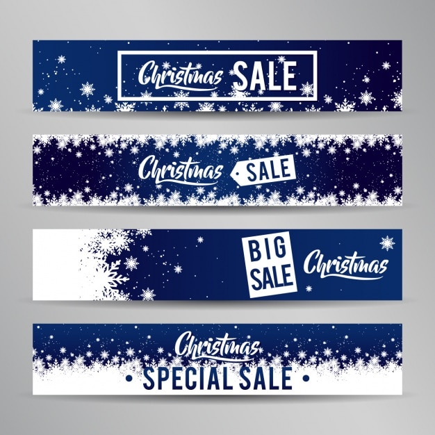 Vector gratuito colección de banners de navidad