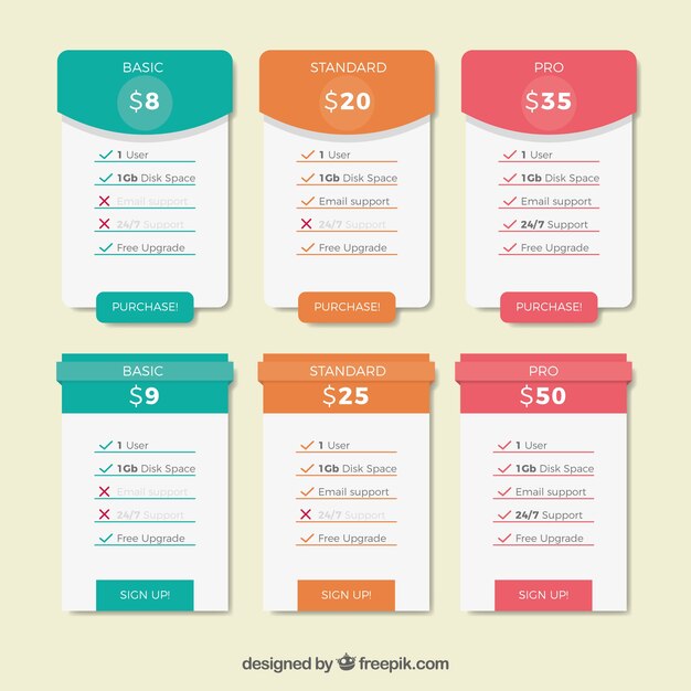 Colección de banners de precios para web