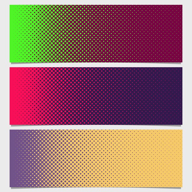 colección de banners con puntos brillantes