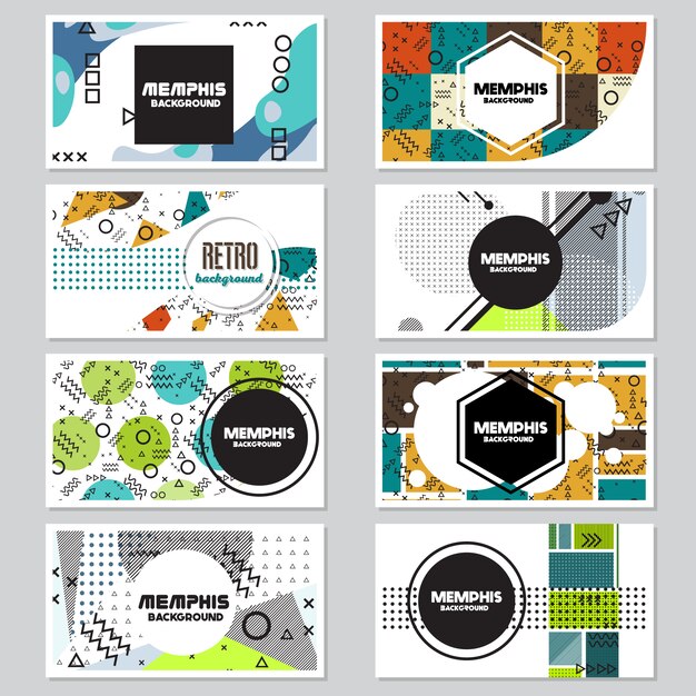 Colección de banners retro