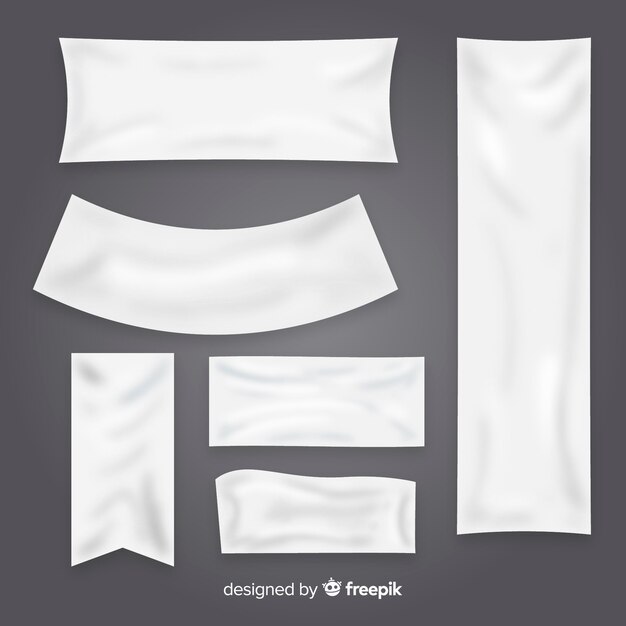 Colección de banners de tela