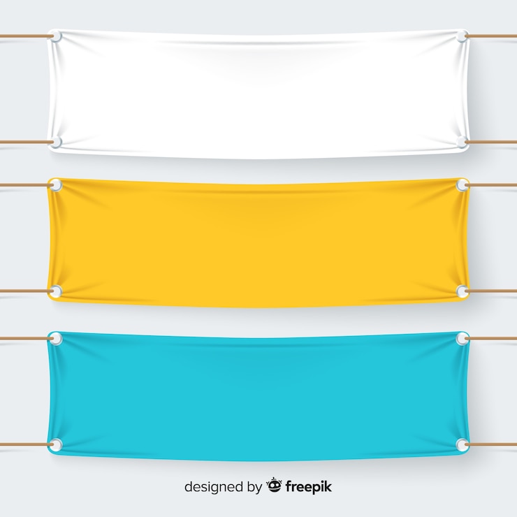 Vector gratuito colección de banners de tela