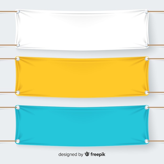 Colección de banners de tela