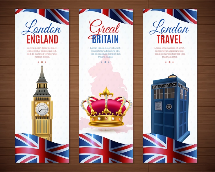 Vector gratuito colección de banners verticales de londres