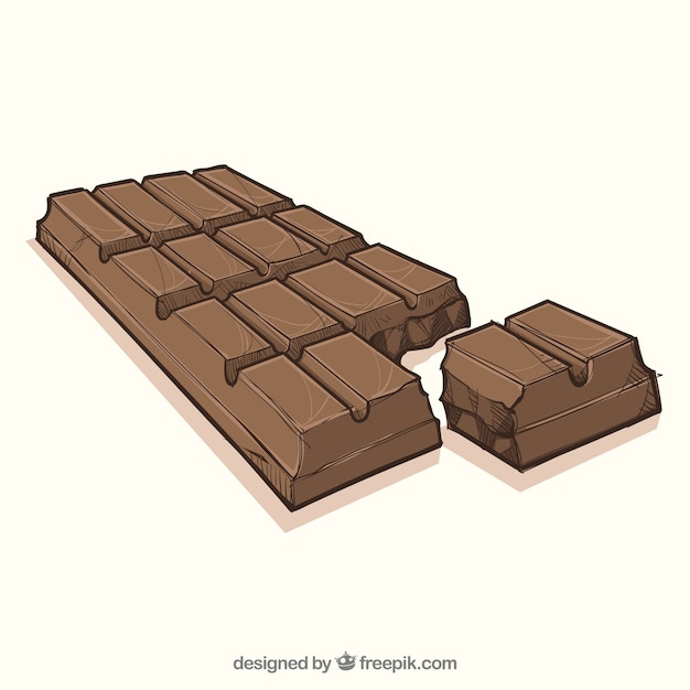 Colección de barras de barras y trozos de chocolate
