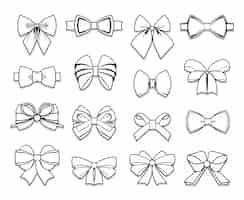 Vector gratuito colección beautiful bows elements