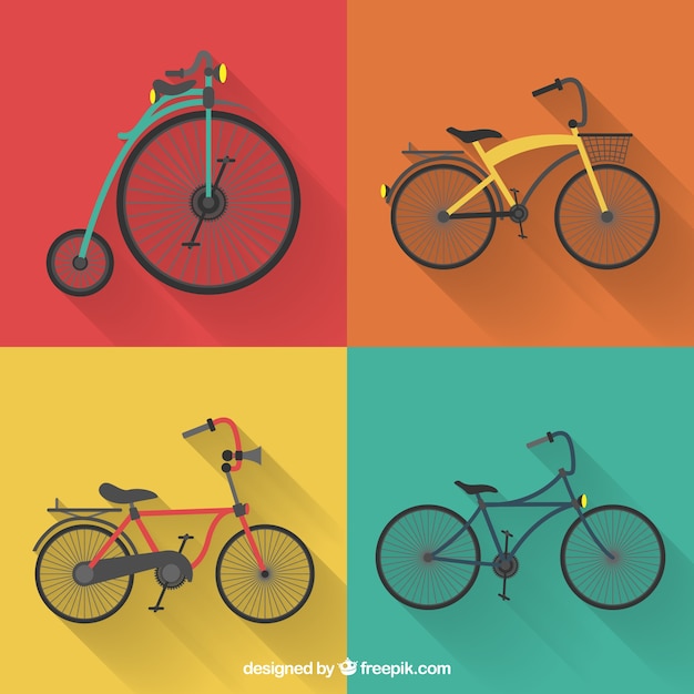 Colección de bicicletas Vintage
