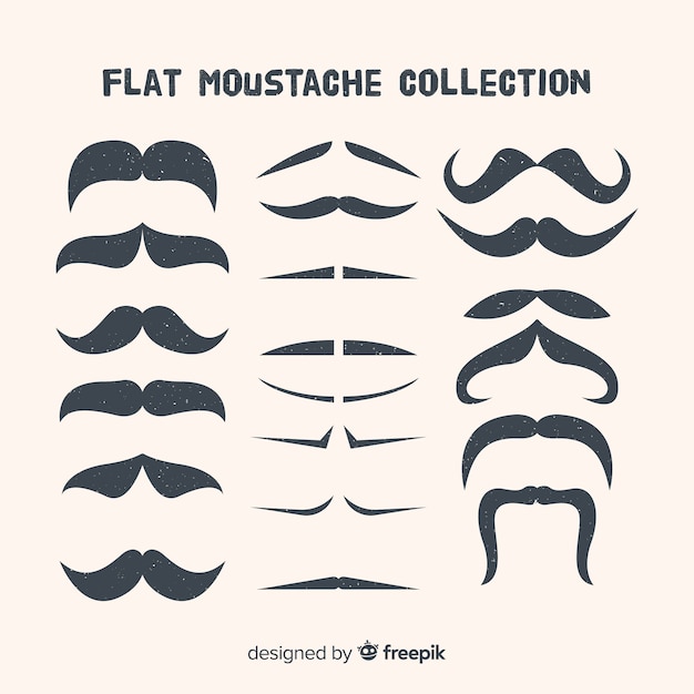 Vector gratuito colección de bigotes