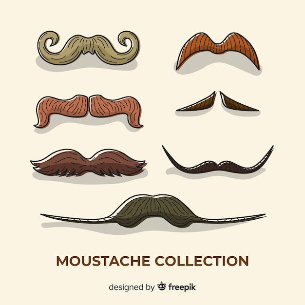 Vector gratuito colección de bigotes