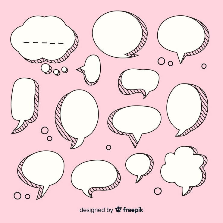 Vector gratuito colección de bocadillos de diálogo de comic