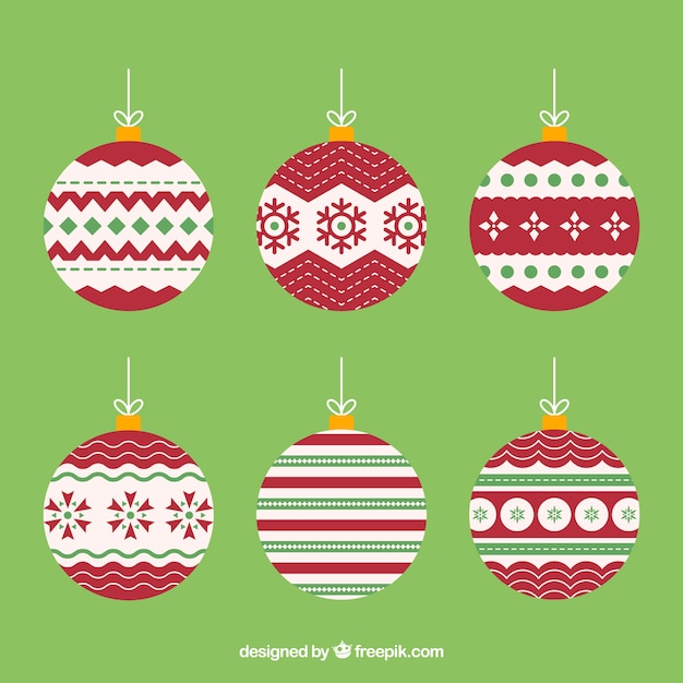 Colección de bolas de navidad decorativas