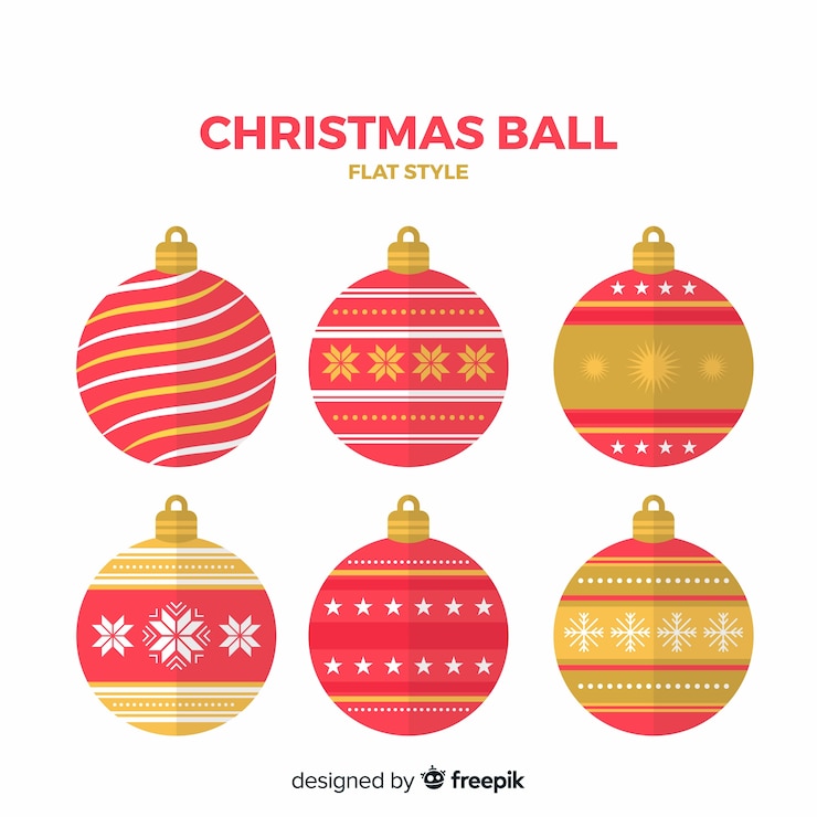 Vector gratuito colección de las bolas de navidad