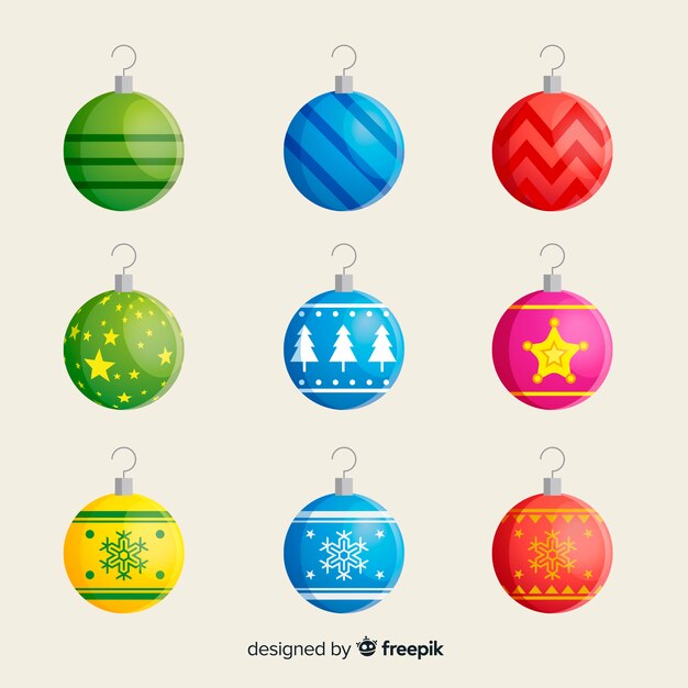 Colección de las bolas de Navidad