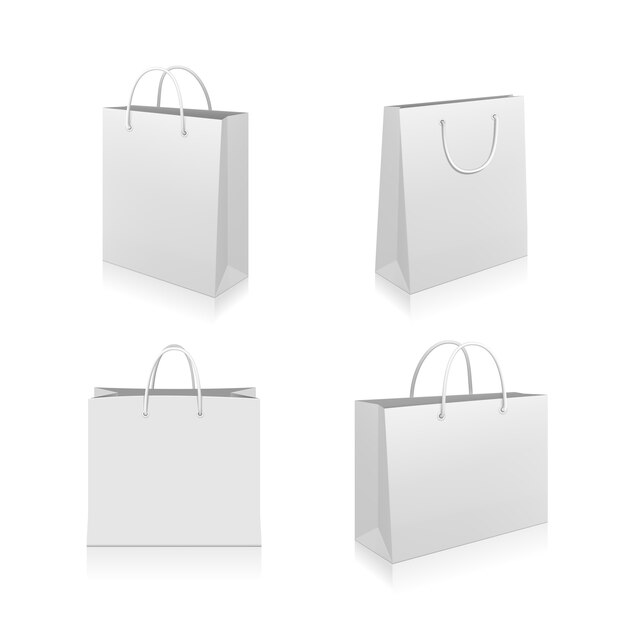 Colección de bolsas de papel