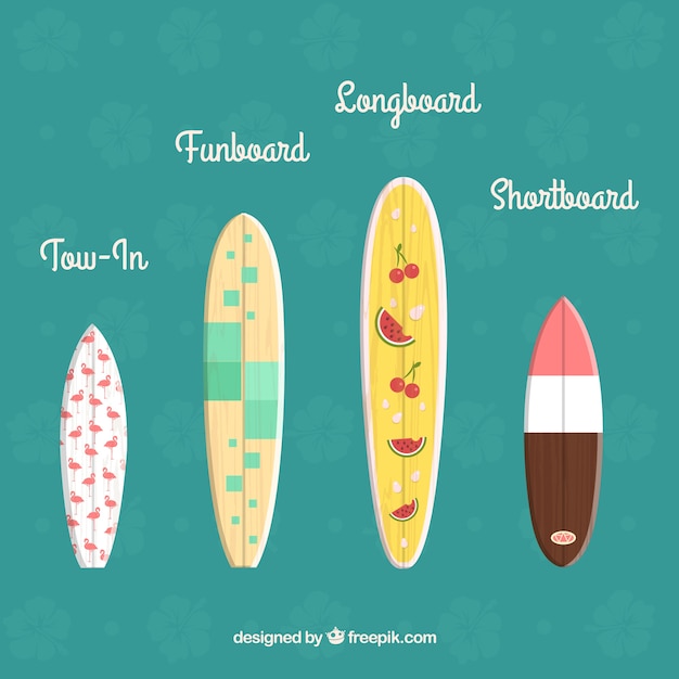 Colección bonita de tablas de surf