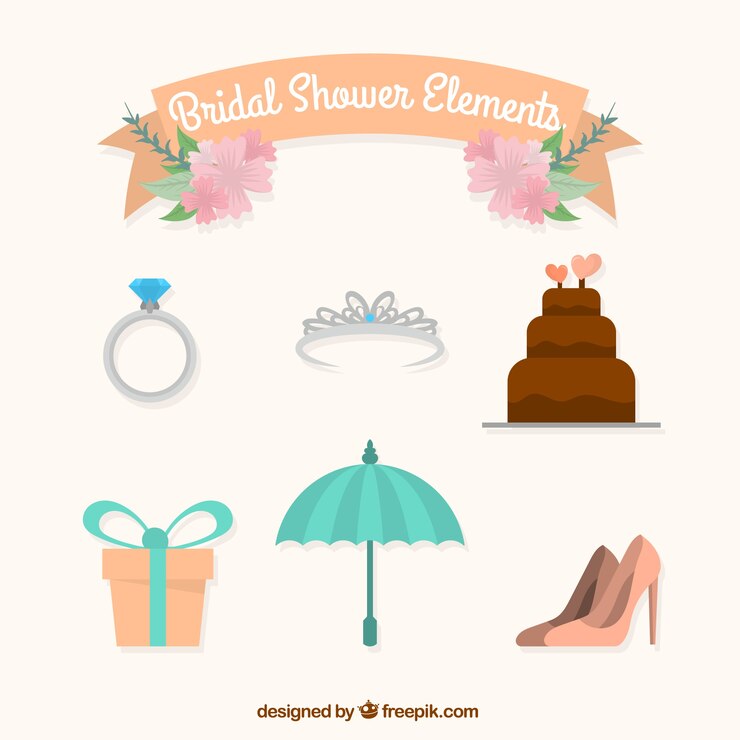 Vector gratuito colección de bonitos elementos de boda