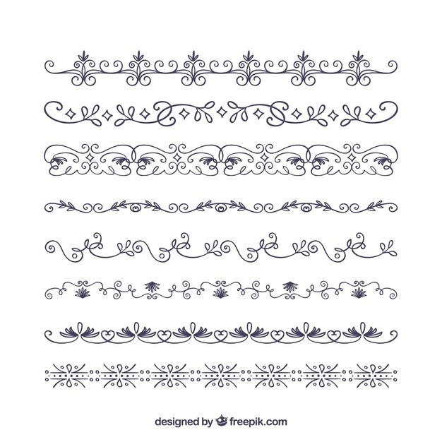 Colección de bordes decorativos para certificado
