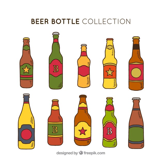 Colección de botellas de cerveza hechas a mano