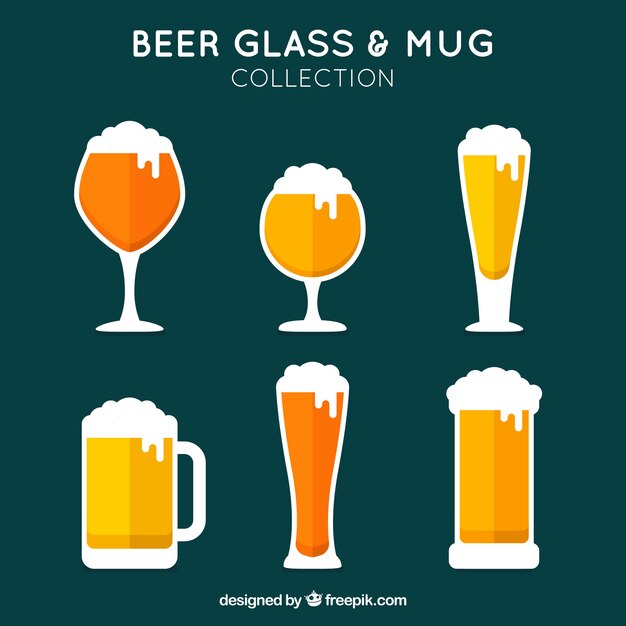 Colección de botellas de cerveza planas