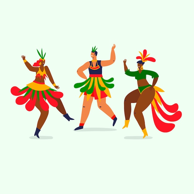 Colección brasileña de bailarines de carnaval