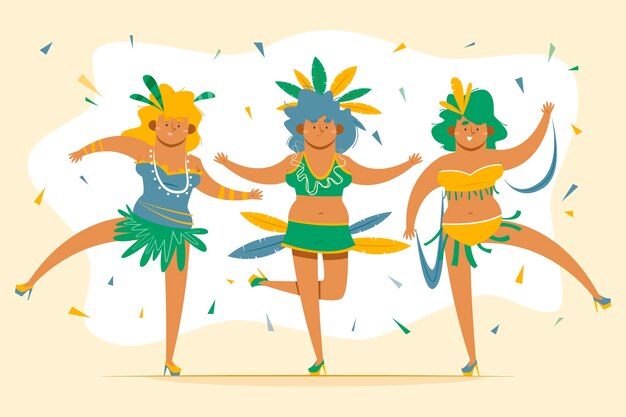 Colección brasileña de bailarines de carnaval