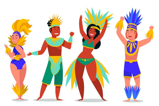 Colección brasileña de bailarines de carnaval