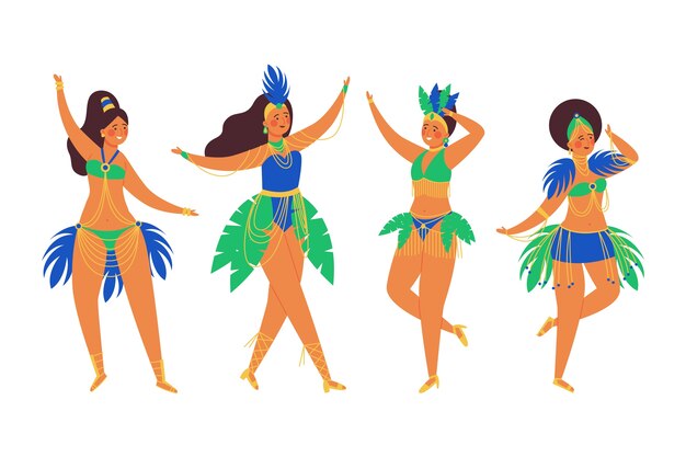 Colección brasileña de bailarines de carnaval