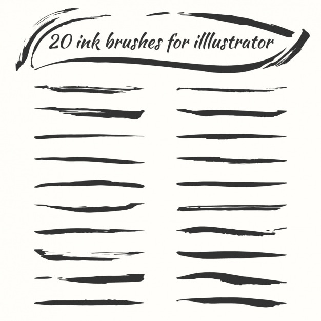 Colección de brochazos de tinta