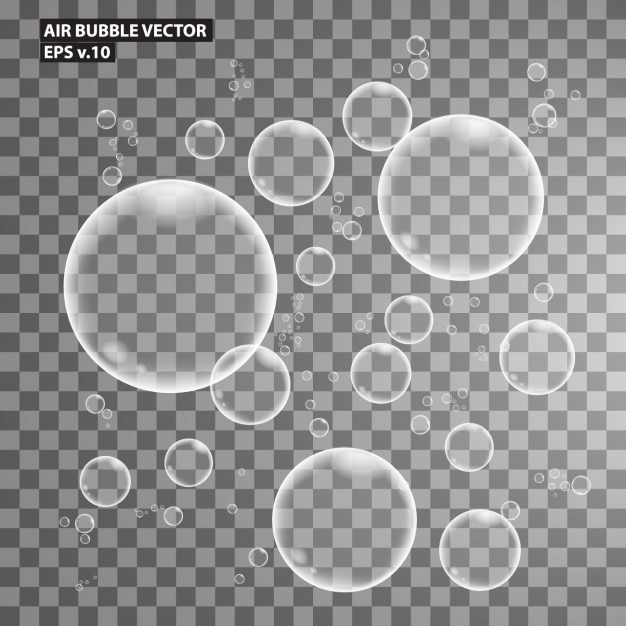 Colección de burbujas de aire