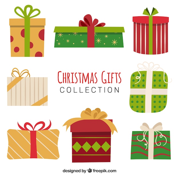 Colección de cajas de regalo en estilo vintage