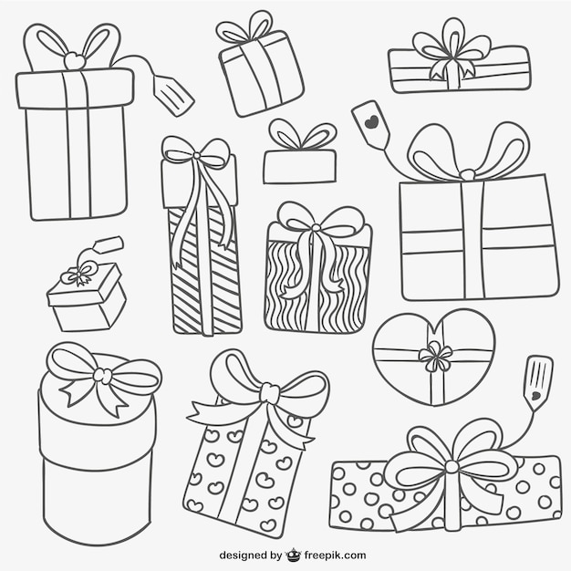 Vector gratuito colección de cajas de regalo