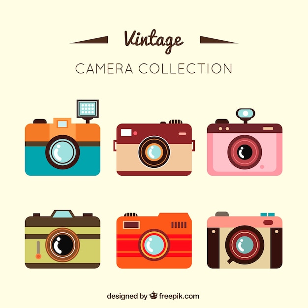 Colección cámaras vintage flat