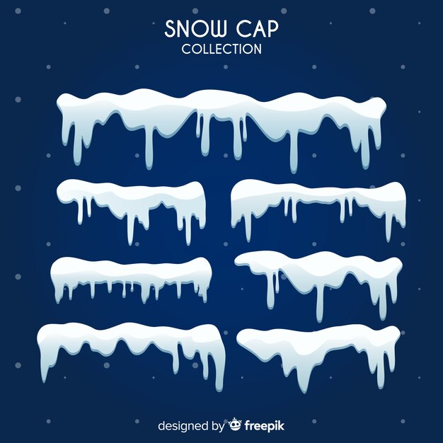Colección de capas de nieve realista