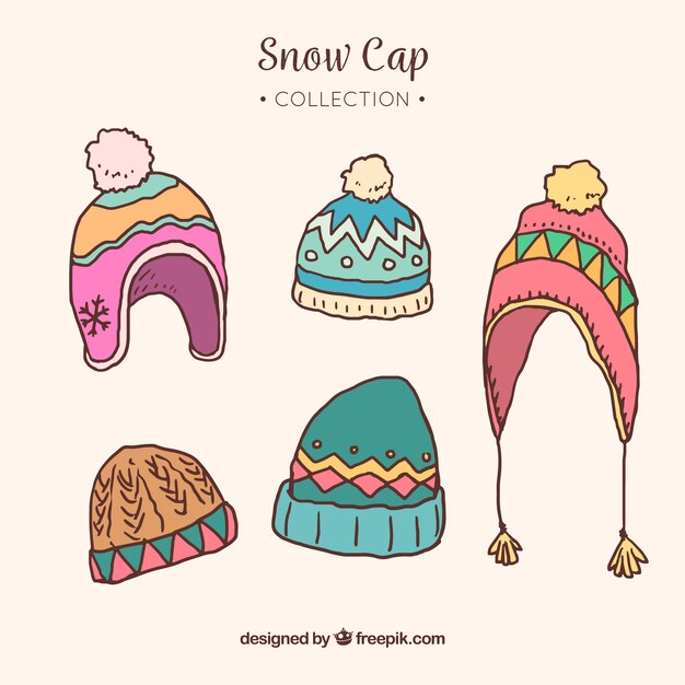 Colección de capas de nieve