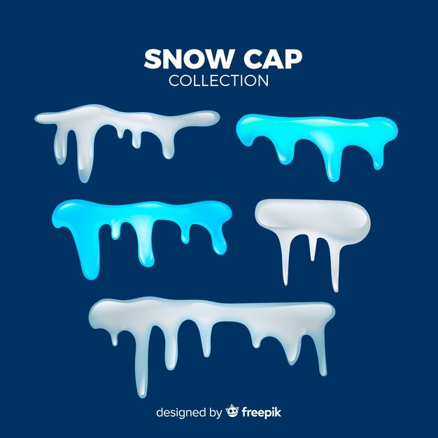 Colección de capas de nieve
