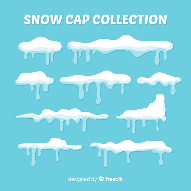 Colección de capas de nieve