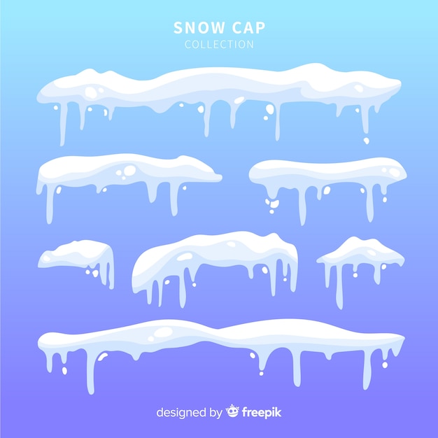 Colección de capas de nieve