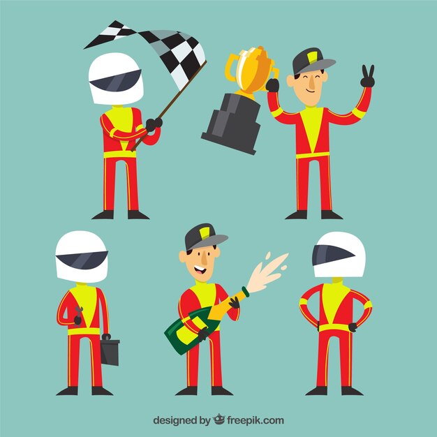Colección de caracteres de formula 1