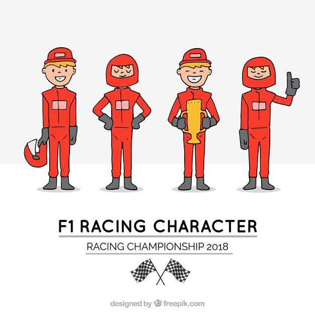 Colección de caracteres de formula 1