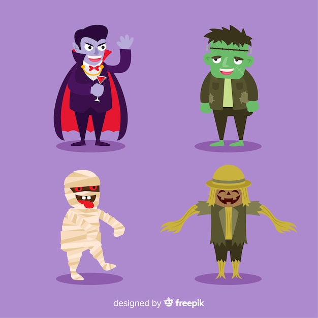 Colección de caracteres de halloween