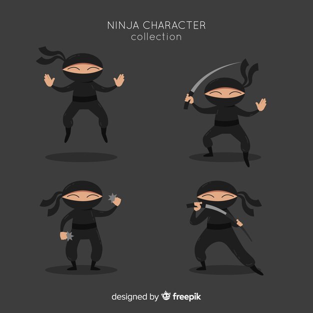 Colección de caracteres ninja