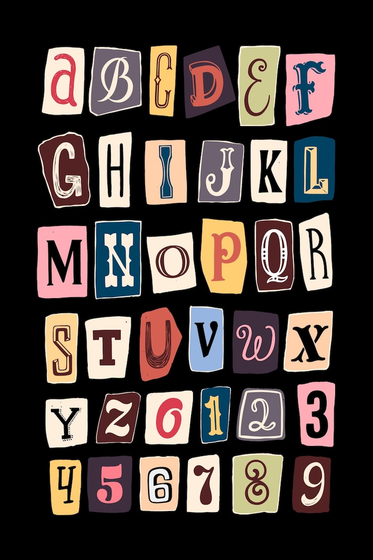 Vector gratuito colección de cartas de rescate en papel