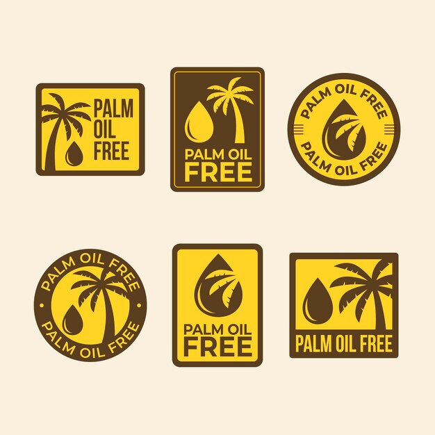 Colección de carteles de aceite de palma