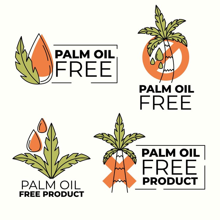 Vector gratuito colección de carteles de aceite de palma