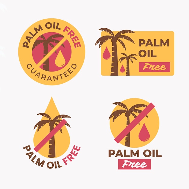 Vector gratuito colección de carteles de aceite de palma