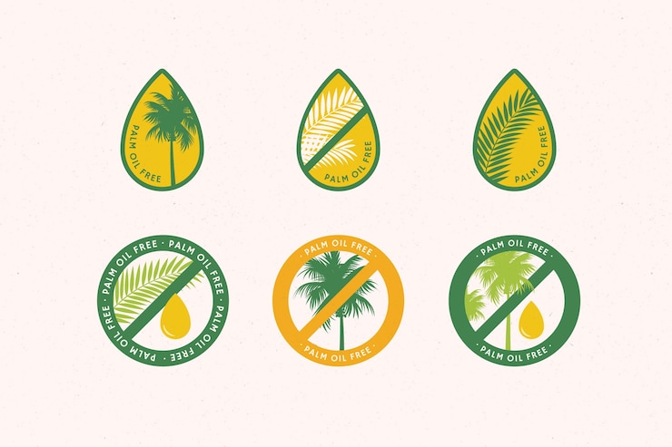 Vector gratuito colección de carteles de aceite de palma