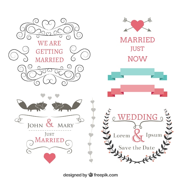 Colección de carteles de boda
