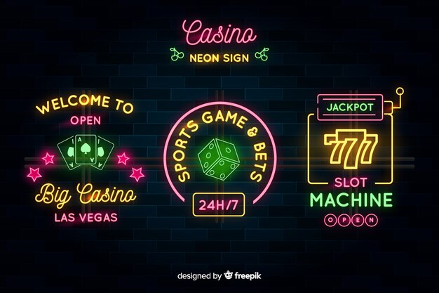 Colección de carteles neon de casino