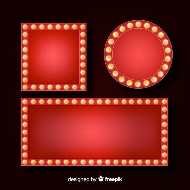 Colección de carteles de teatro plano