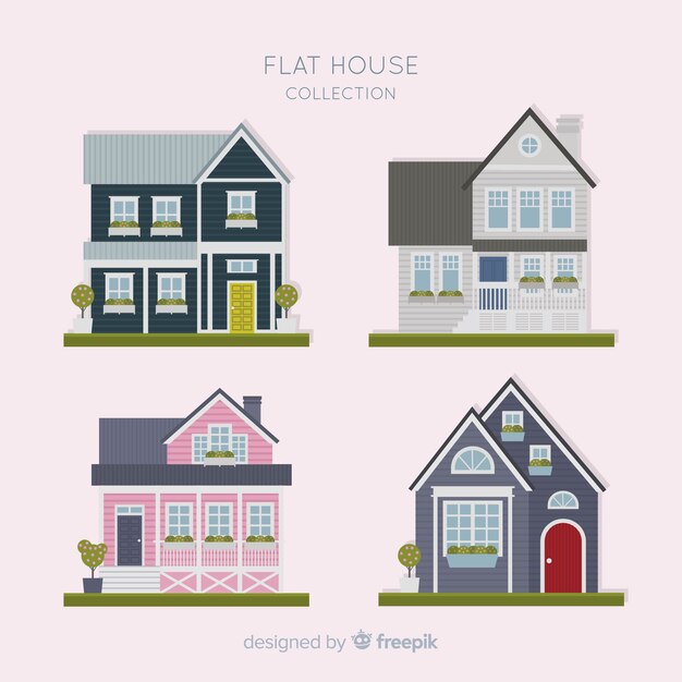 Colección de casas flat